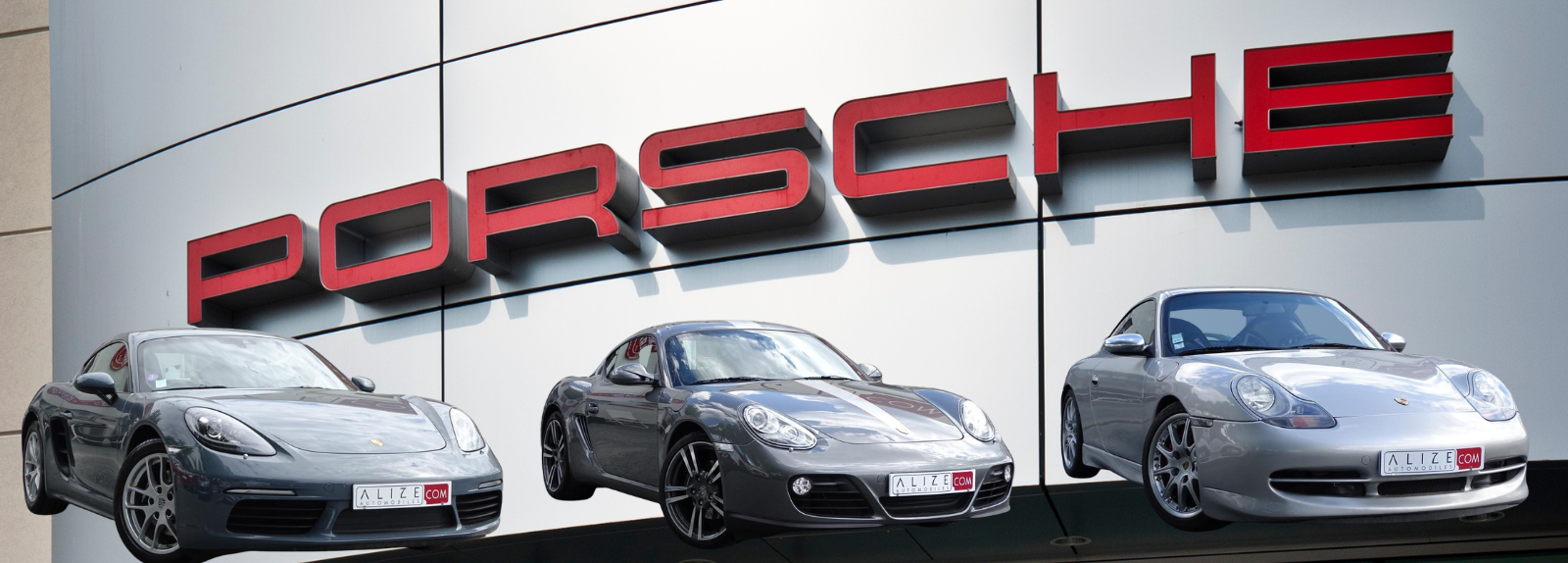 Porsche occasions, 3 modèles , 2 styles